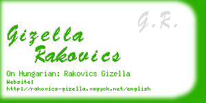 gizella rakovics business card